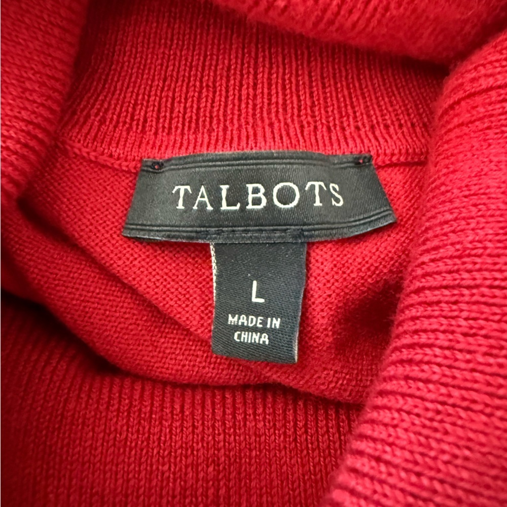 Talbots Red Knit Turtleneck Sweater - Picture 7 of 8